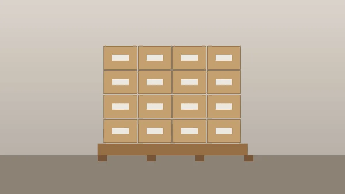 Cajas de arcilla extruida paletizadas para despacho